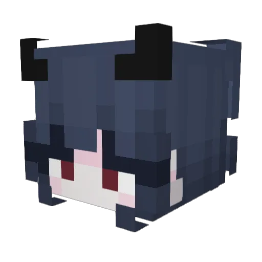 qSifm Minecraft avatar head, 3D render
