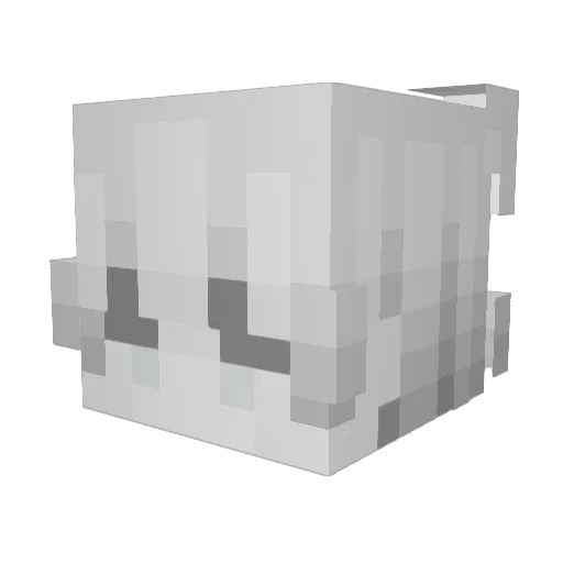 qSmurfs Minecraft avatar head, 3D render