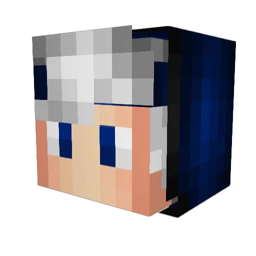 qTigerq Minecraft avatar head, 3D render