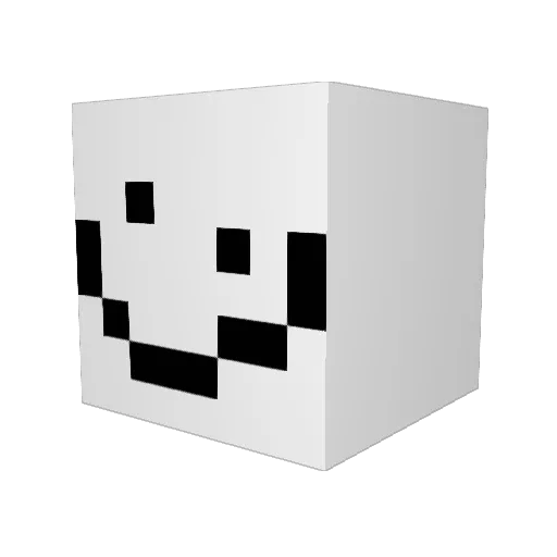 qVoltt Minecraft avatar head, 3D render