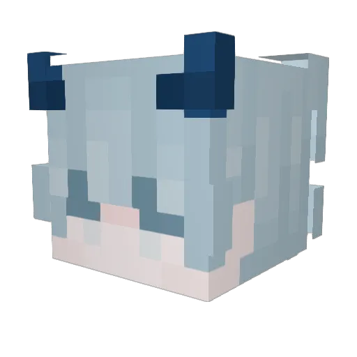qWat3rx_ Minecraft avatar head, 3D render