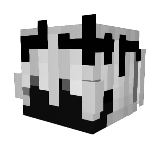 qYada Minecraft avatar head, 3D render