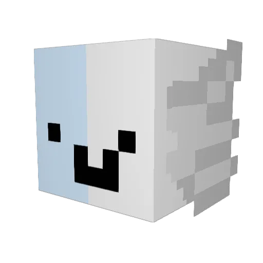 qYagi Minecraft avatar head, 3D render