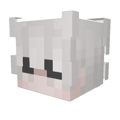 qYawn Minecraft avatar head, 3D render