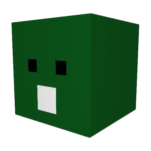 q_2860 Minecraft avatar head, 3D render