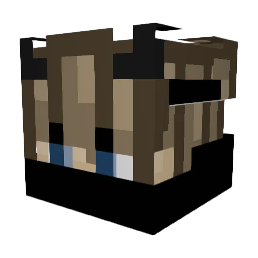 q_Harp_p Minecraft avatar head, 3D render