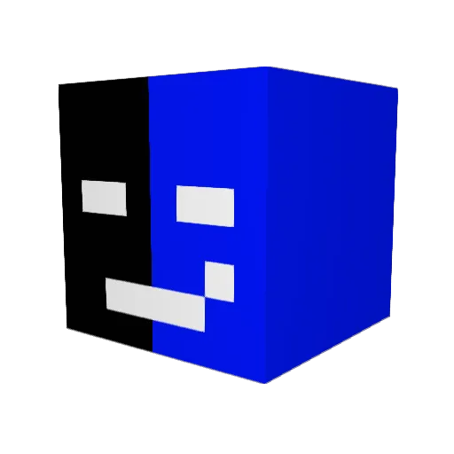 q_cyk Minecraft avatar head, 3D render