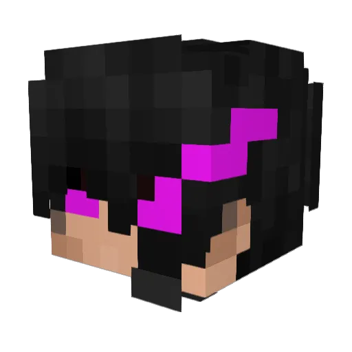 q_mg Minecraft avatar head, 3D render