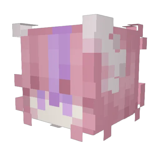 q_v_n Minecraft avatar head, 3D render