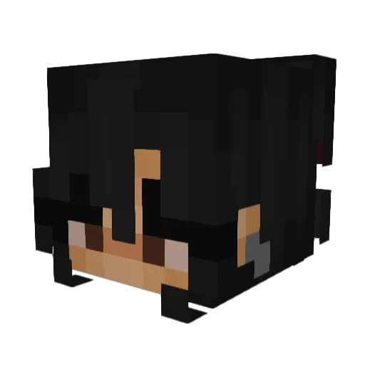 qabbyb Minecraft avatar head, 3D render