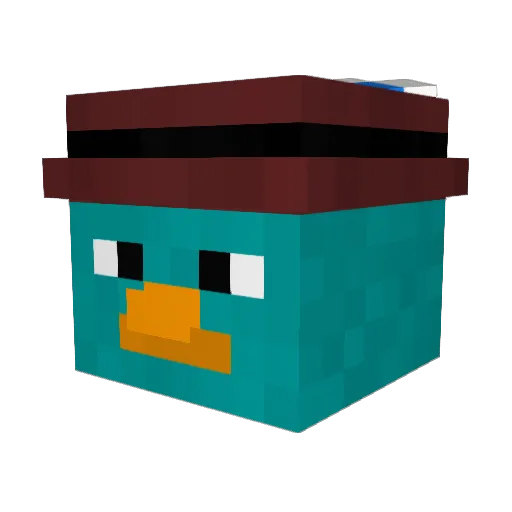 qacuw Minecraft avatar head, 3D render
