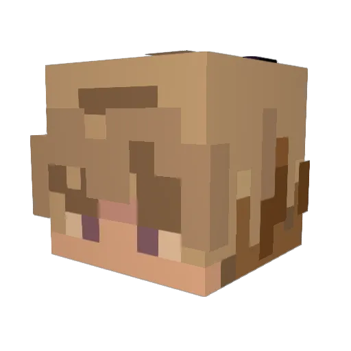 qag10 Minecraft avatar head, 3D render