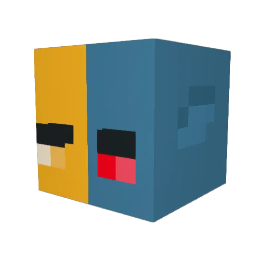 qahnariin_ Minecraft avatar head, 3D render