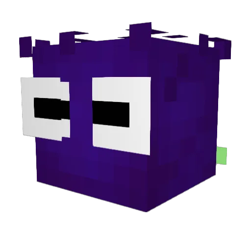 qaj Minecraft avatar head, 3D render
