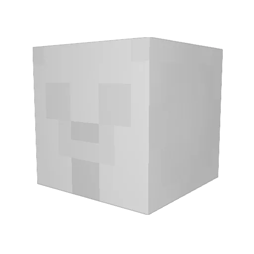 qalaxys Minecraft avatar head, 3D render