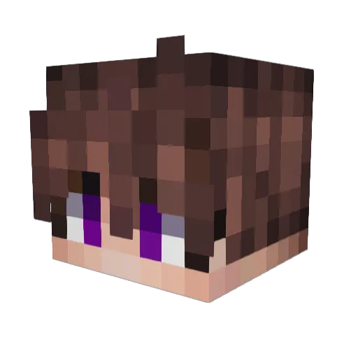 qamb Minecraft avatar head, 3D render