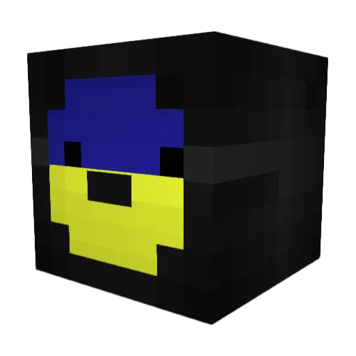 qapes7G Minecraft avatar head, 3D render