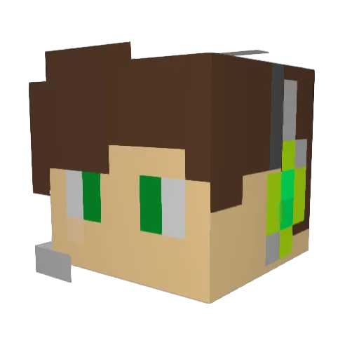 qappo Minecraft avatar head, 3D render