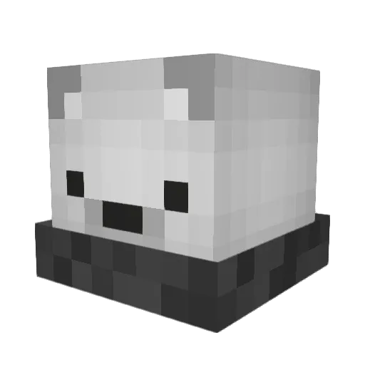 qaradox Minecraft avatar head, 3D render