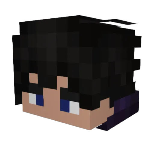 qaruqa Minecraft avatar head, 3D render
