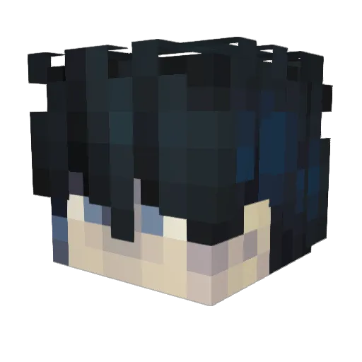 qasimstatic Minecraft avatar head, 3D render
