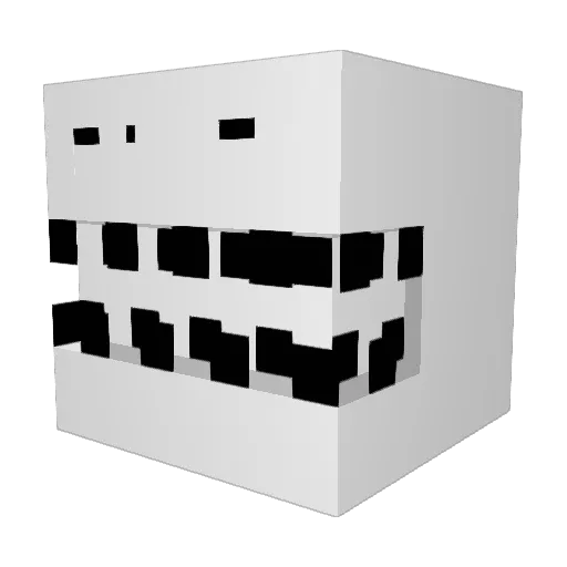 qatatoe Minecraft avatar head, 3D render