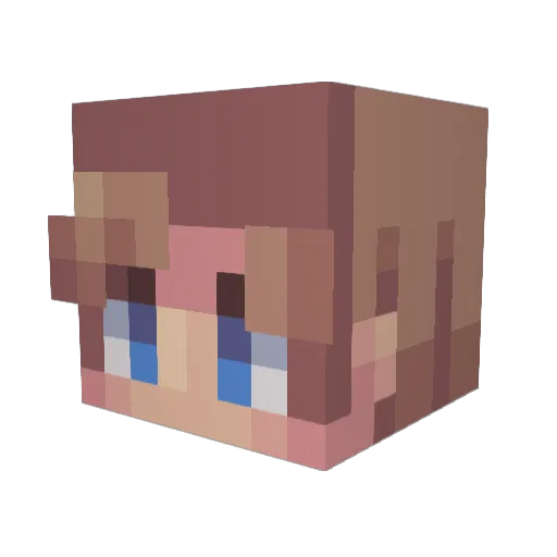 qautumnqq Minecraft avatar head, 3D render