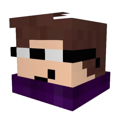 qayness Minecraft avatar head, 3D render