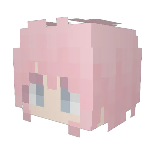 qaz667 Minecraft avatar head, 3D render