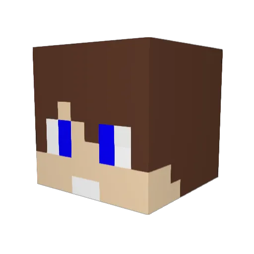 qazister Minecraft avatar head, 3D render