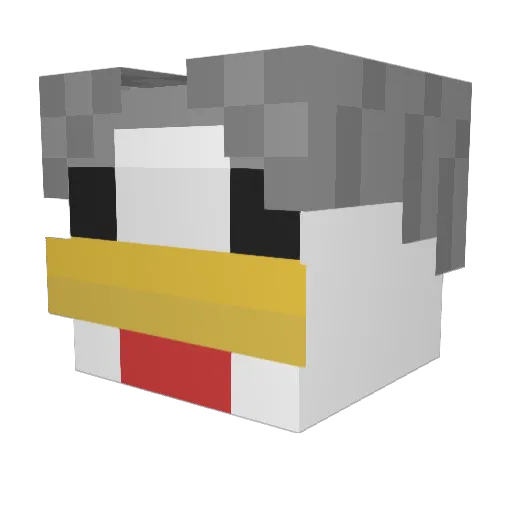 qazwsx6 Minecraft avatar head, 3D render