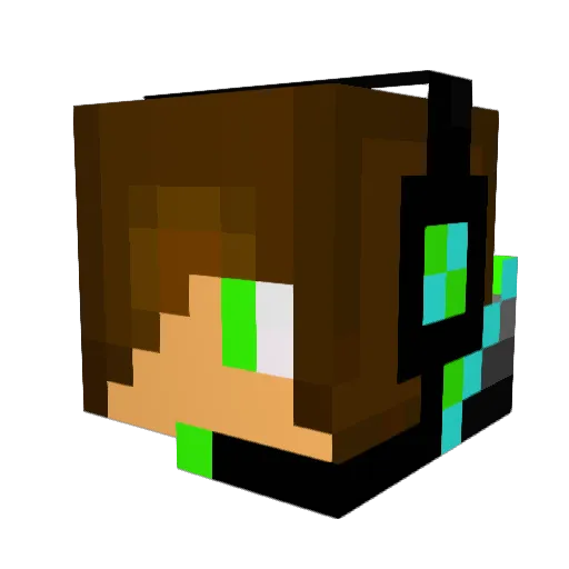 qb38550 Minecraft avatar head, 3D render