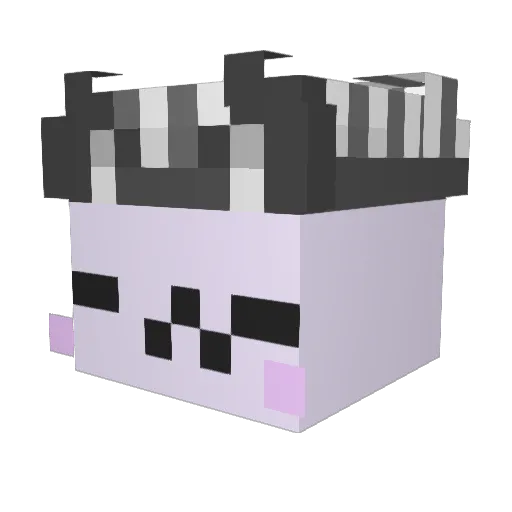 qb7q Minecraft avatar head, 3D render