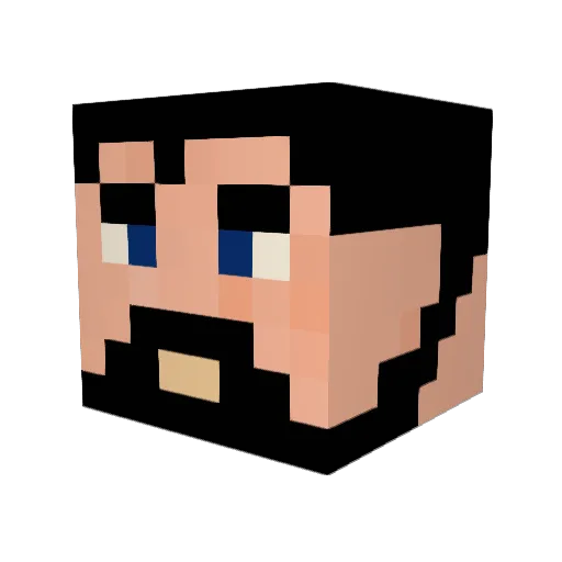 qball2000 Minecraft avatar head, 3D render