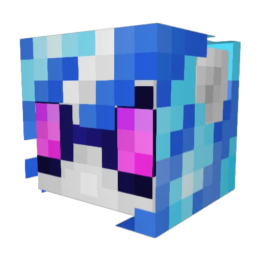 qbeeps Minecraft avatar head, 3D render