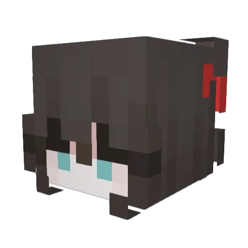 qbrinn Minecraft avatar head, 3D render