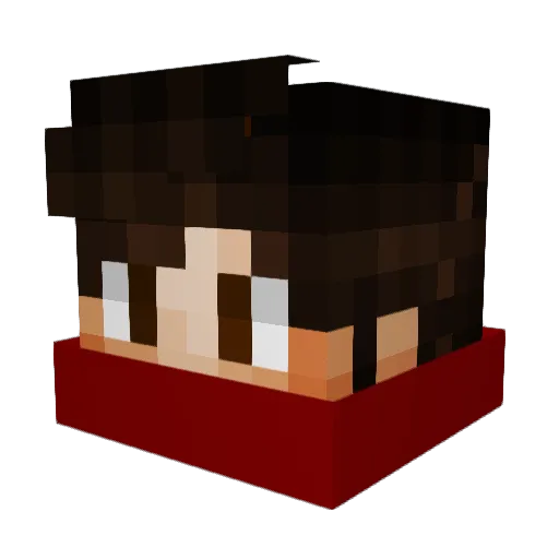 qbu_0 Minecraft avatar head, 3D render