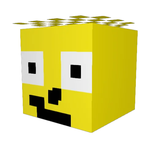 qc1oli Minecraft avatar head, 3D render