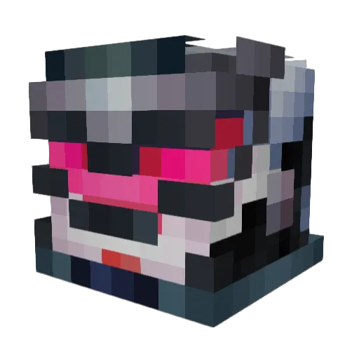 qccccc Minecraft avatar head, 3D render