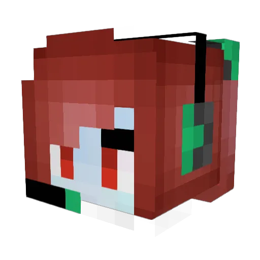 qccqcq Minecraft avatar head, 3D render