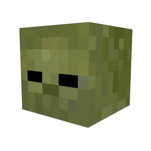 qcqing Minecraft avatar head, 3D render