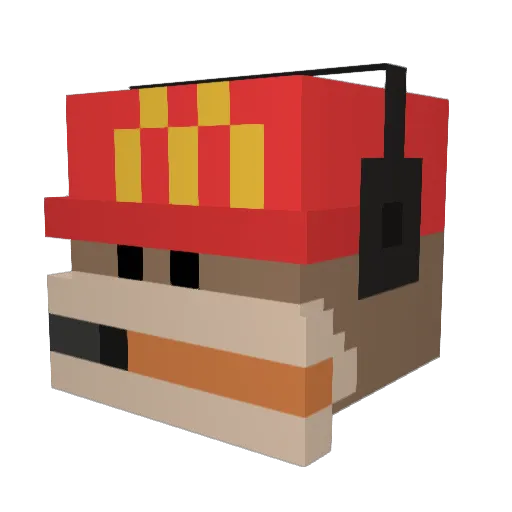 qcvy Minecraft avatar head, 3D render