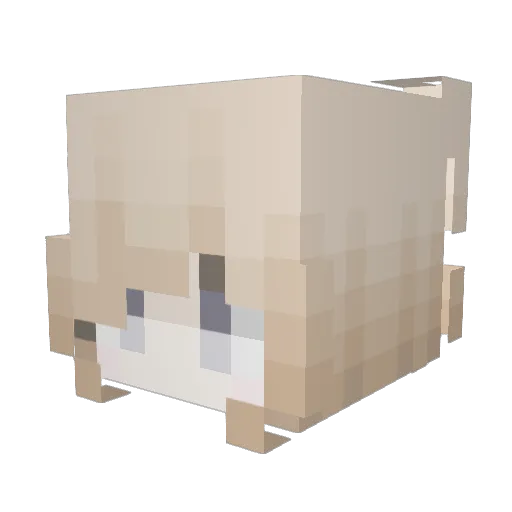 qcwxd Minecraft avatar head, 3D render
