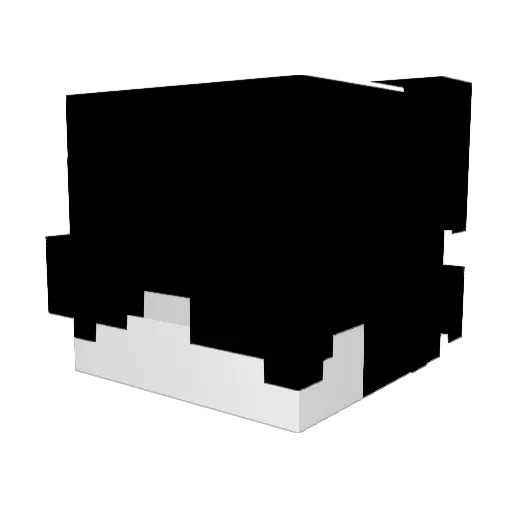 qczzz Minecraft avatar head, 3D render