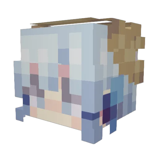 qd06 Minecraft avatar head, 3D render