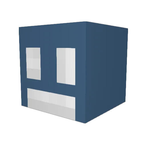 qdack Minecraft avatar head, 3D render