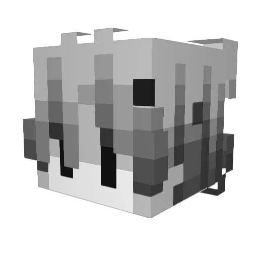 qdereq Minecraft avatar head, 3D render