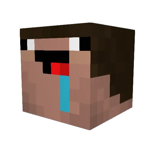 qdrezy Minecraft avatar head, 3D render
