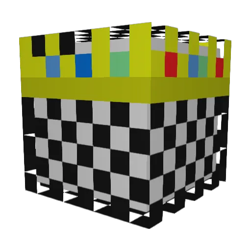 qdro Minecraft avatar head, 3D render