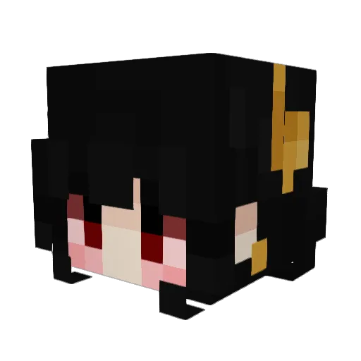 qdy Minecraft avatar head, 3D render